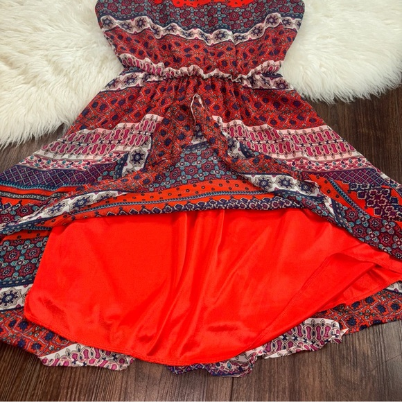 LUSH Women’s Size Small Multi Colored Razor Top A-Lined Flowing Summer Dress - Picture 7 of 14